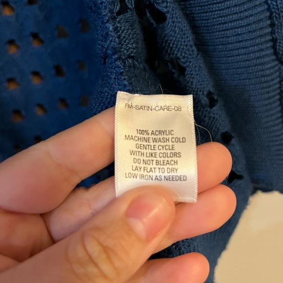 GNW Royal Blue Open-Knit Cardigan - Picture 3 of 7